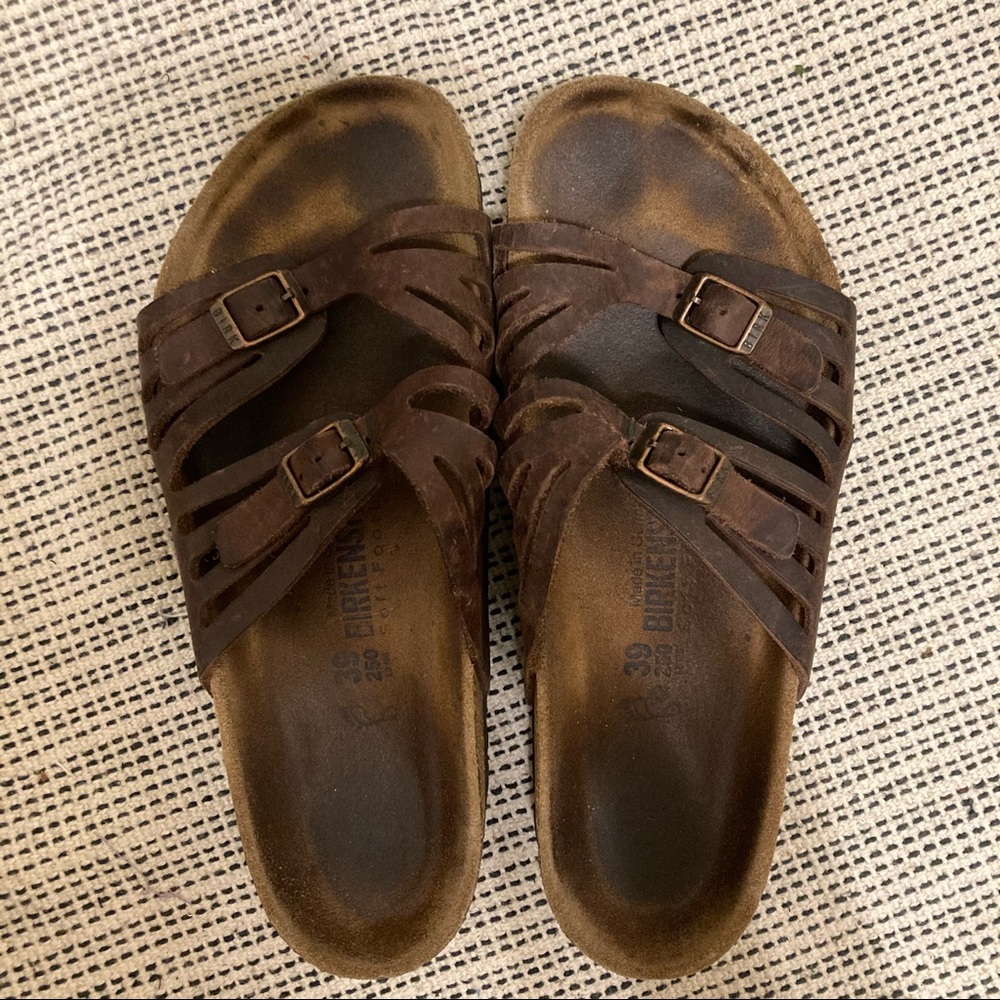 Brown Birkenstock sandals